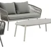 Salon de jardin Jaimie avec corde tressée - Aluminium - Taupe Salons De Jardin|Meubles De Jardin
