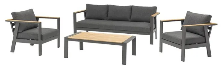 Online Salon de jardin Jovi - Aluminium - Anthracite Salons De Jardin|Meubles De Jardin