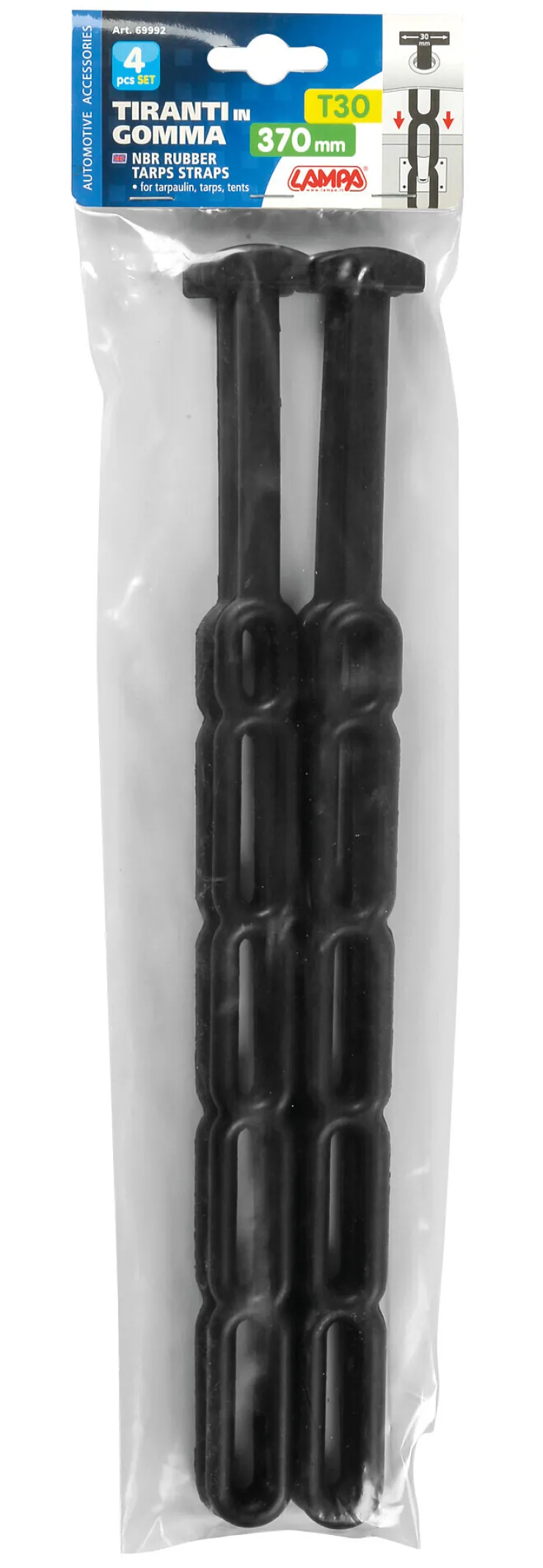 Sangle de Fixation en Caoutchouc 37cm Coffres De Toit