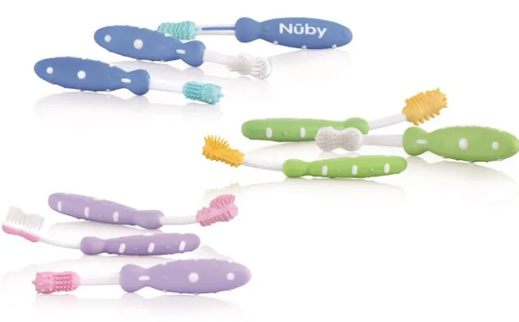 New Set brosse dents 3 pièces - à partir de 3 mois Produits De Soin Et Accessoires