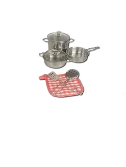 Best Set de Cuisine Métallique pour Enfants - Ensemble de Casseroles en Jouet - 36 pièces Jeu De Rôle