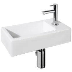 Set lave mains Helios blanc Lavabos Suspendu