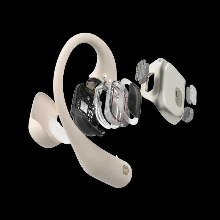 OpenFit Ecouteurs sport sans fil - Beige Audio