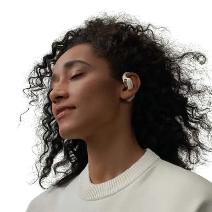 OpenFit Ecouteurs sport sans fil - Beige Audio