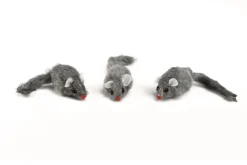 Discount Souris en fourrure gris 5 cm 3 pièces Jouets