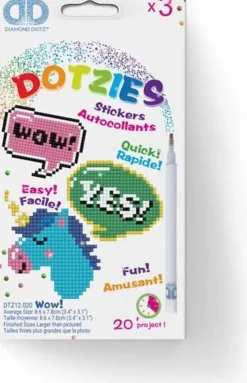 Stickerset ies 3Pc Wow Artisanat