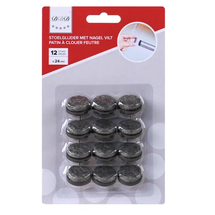 Sale stoelglijders 24 mm vilt 12 stuks Des Ferrures De Meubles Et De Portes
