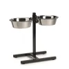 Support mangeoires noir 25 cm Gamelles