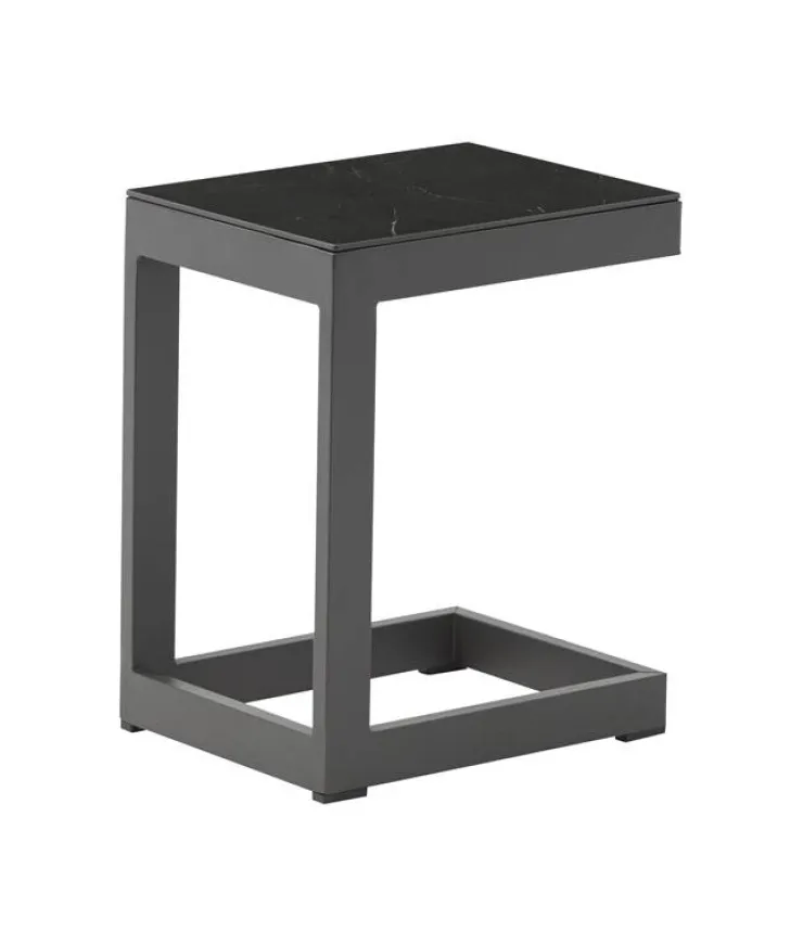 Hot Table d'appoint carrée Jamina - 30x40xH50cm - Aluminium - Anthracite Tables De Jardin|Meubles De Jardin