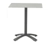 Discount Table de jardin carrée Janna - L70xL70xH72cm - Aluminium - Gris clair Tables De Jardin|Meubles De Jardin