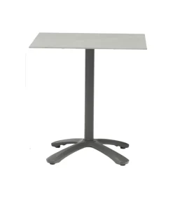 Discount Table de jardin carrée Janna - L70xL70xH72cm - Aluminium - Gris clair Tables De Jardin|Meubles De Jardin