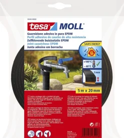 Discount Moll Isolation tuyau EPDM adhésif 20 mm 5 m - Noir Rubans Adhésif