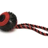 Clearance Tpr pneu balle avec corde noir / rouge Jouets
