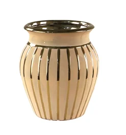 New Vase Tyrion Gold 19,5x19,5x22 cm Vases Et Cache Pots