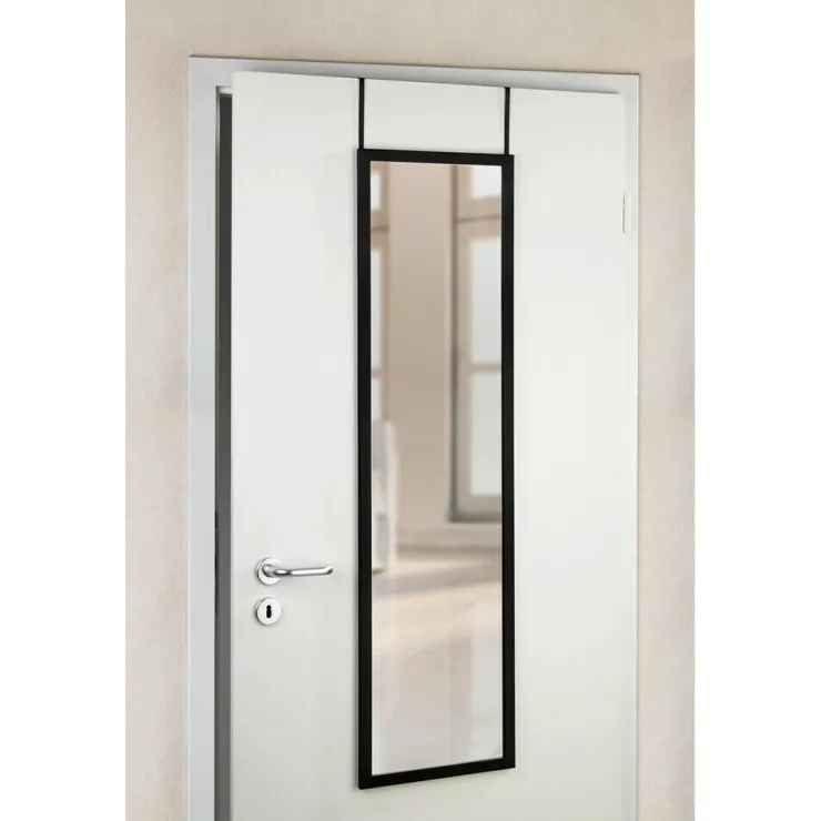 Outlet Arcadia Miroir de porte 120x30 cm - Noir Miroirs