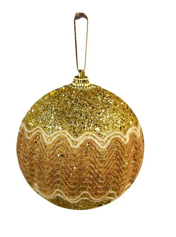 Sale 3x boule noël strass M champagn Décoration De Sapin