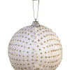 New 3x boule noël strass M cream Décoration De Sapin