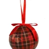 Outlet 3x boules noël carreaux ro/noir Décoration De Sapin