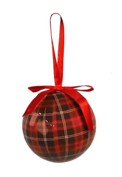 Outlet 3x boules noël carreaux ro/noir Décoration De Sapin