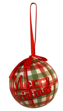 Sale 3x boules noël carreaux ro/vert Décoration De Sapin