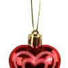 Sale 6x ornement noël coeur rouge Décoration De Sapin