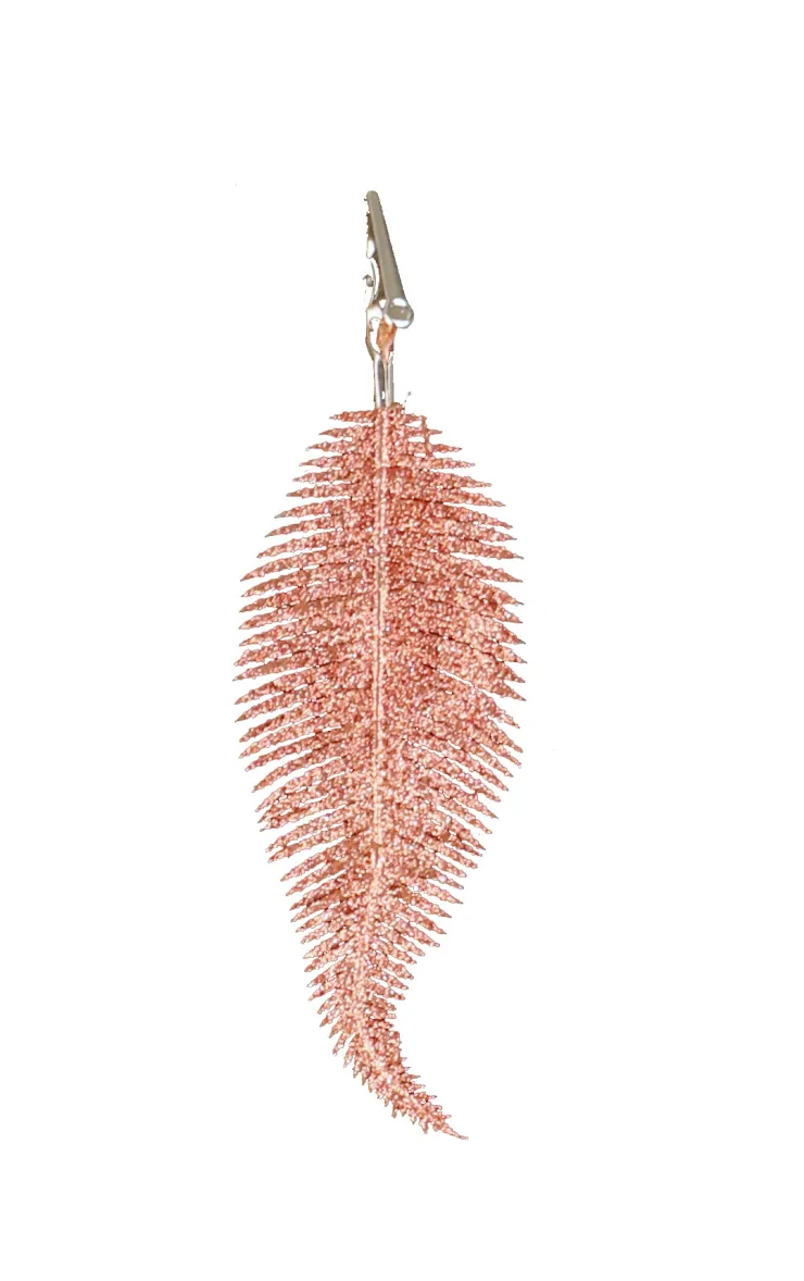 Outlet 6x épingle avec plume rose or Décoration De Sapin